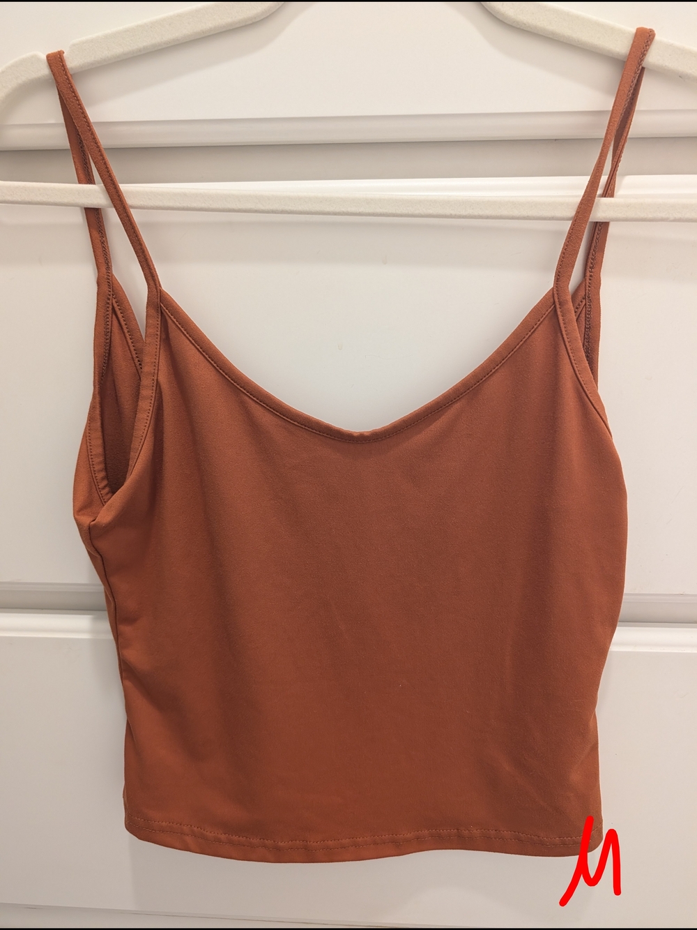 SHEIN Rust Orange Spaghetti Strap Cami Tank